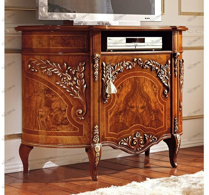 Barnini Oseo Низкая тумба под телевизор из фанерованной древесины Reggenza luxury X035