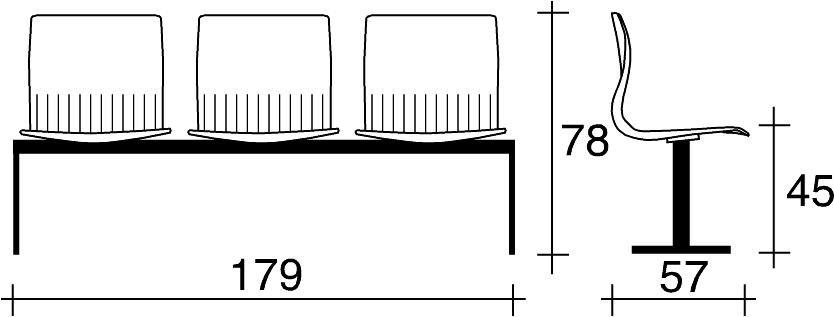 TALIN Сиденье на пластиковом полу Webby sun-id-1365706 - Вид №2