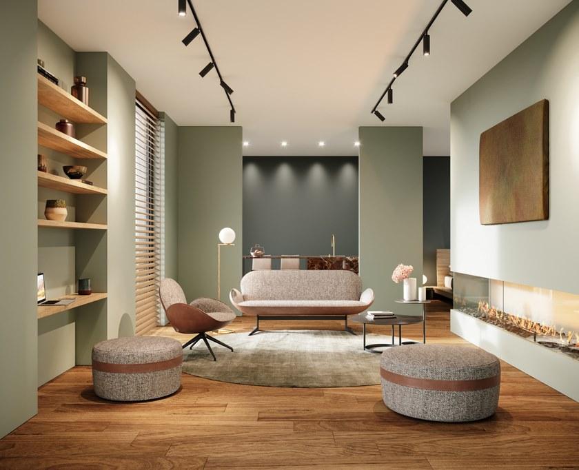 JORI Поворотное тканевое кресло с подлокотниками Daydreamer 8450-ac - Вид №1