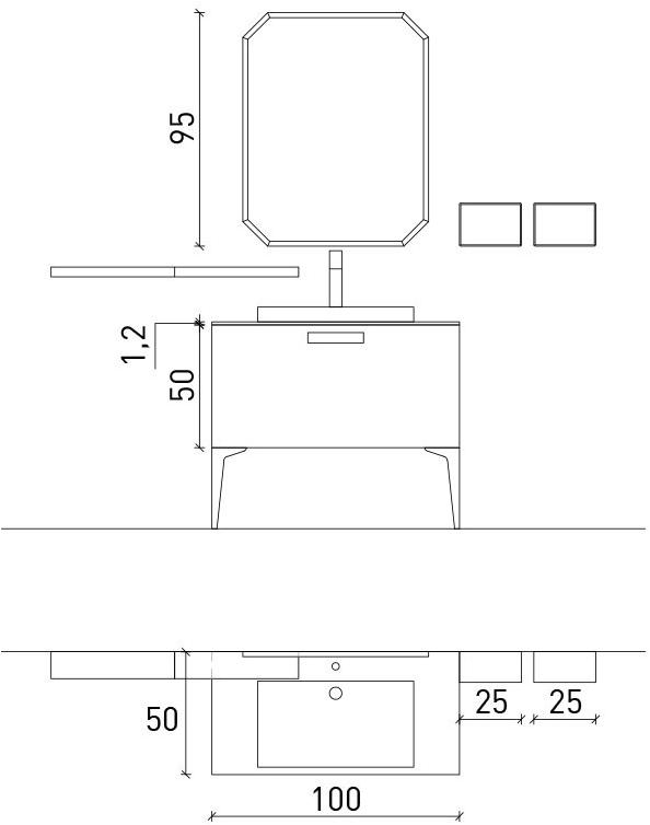 Archeda Тумба под умывальник из дерева с вешалкой для полотенец Essenze sun-id-1505335 - Вид №5