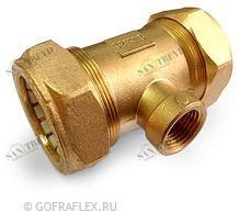 Тройник труба-труба-внутренняя резьба 32*32мм*1/2 дюйма Flexible hose Россия BNI32*15