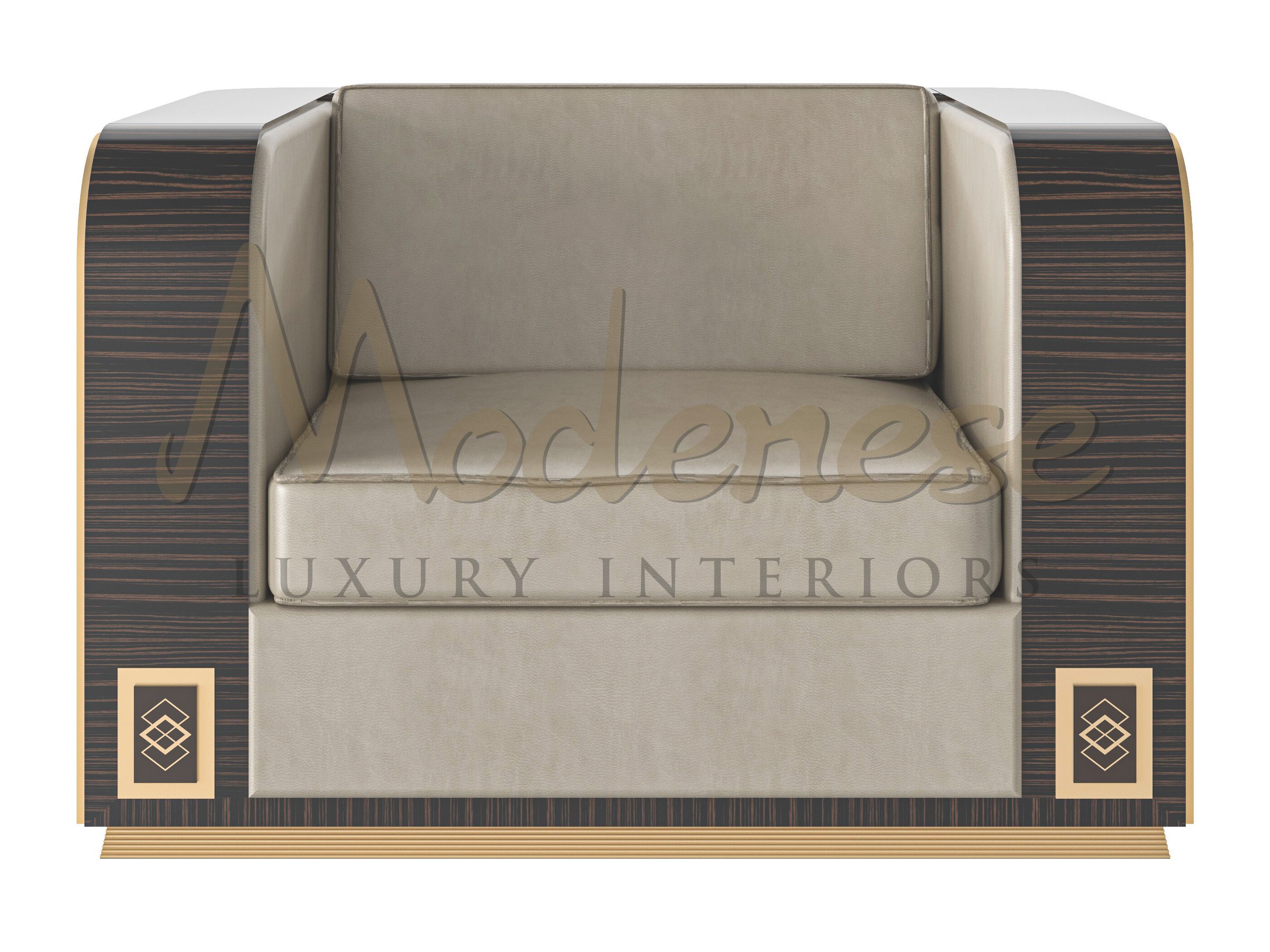 Кожаное кресло с подлокотниками Modenese Luxury Interiors MAKASSAR ARCH-00095152