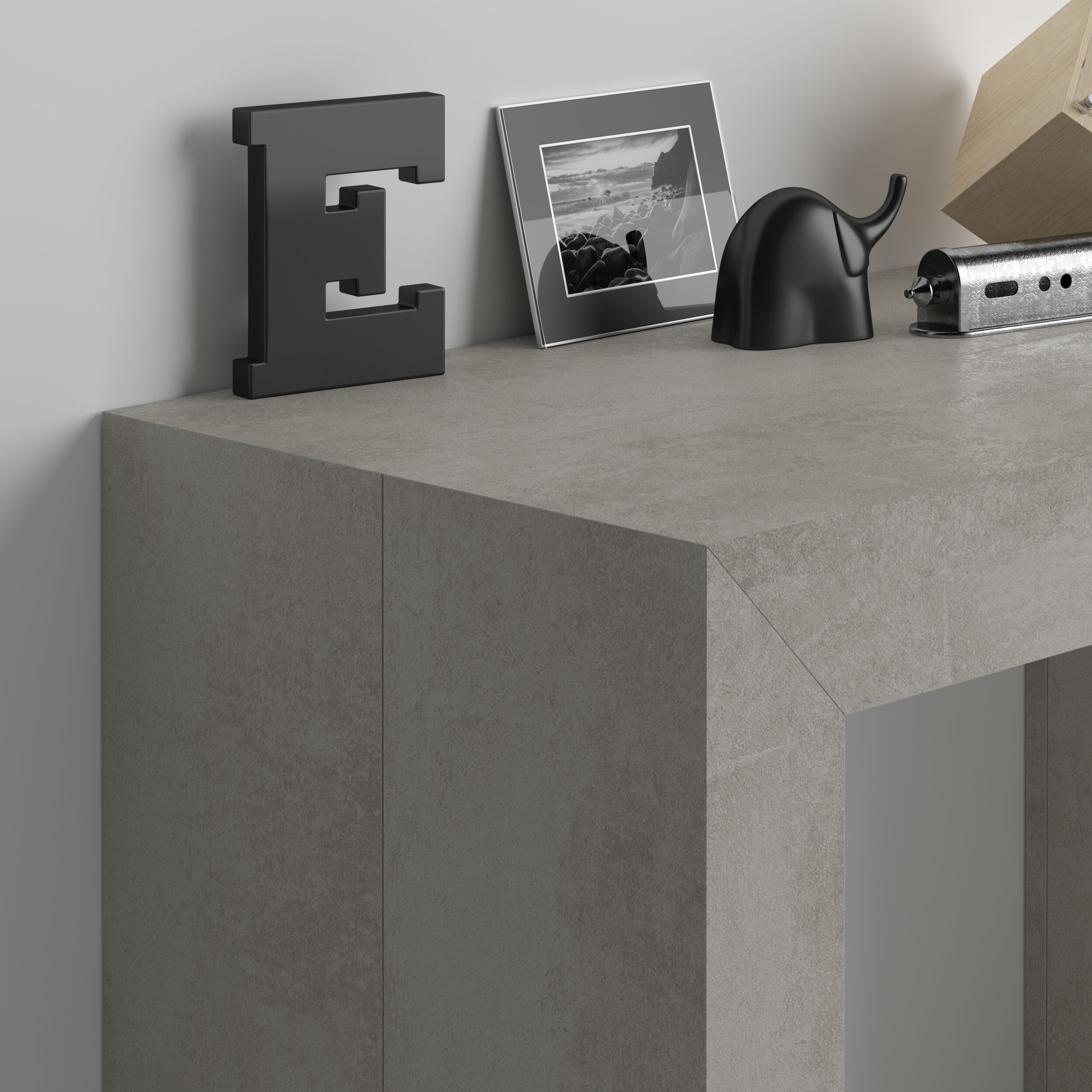 Выдвижная прямоугольная консоль из меламинированного дерева Mobili Fiver Angelica ARCH-00048401