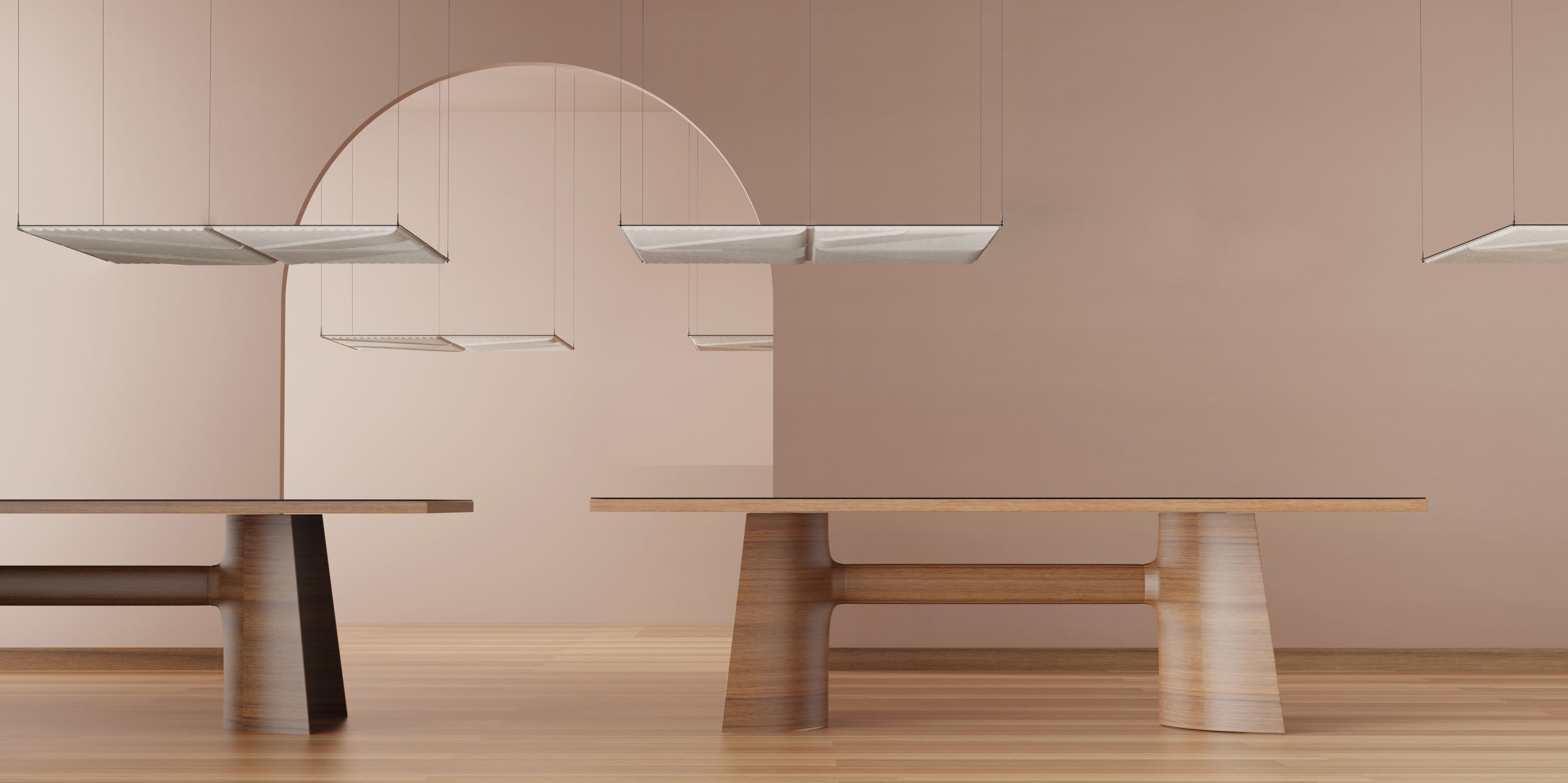 Рециркулированная акустическая панель из полиэфирного волокна Isolspace OBLIQUE ARCH-00052749 - Вид №9