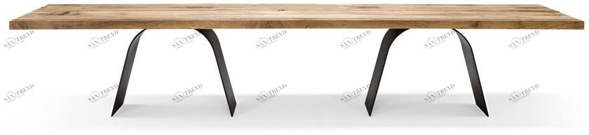 AMURA Деревянная скамейка с металлическим основанием Desco sun-id-1471443