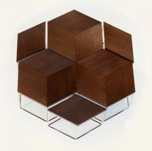 Mobi Шестиугольный журнальный столик из орехового дерева