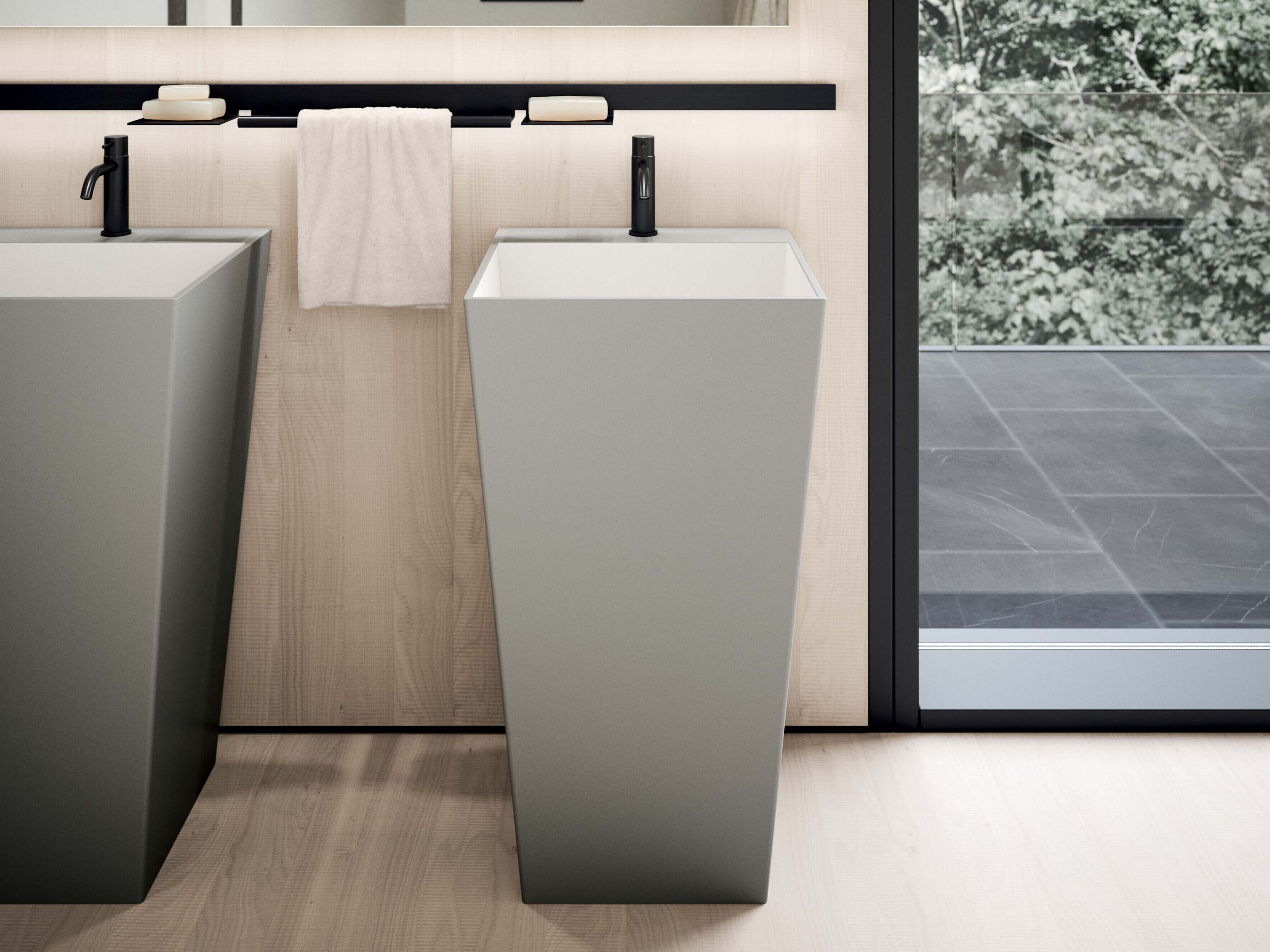 Квадратный отдельно стоящий умывальник OASIS профиль ARCH-00035548 - Вид №1