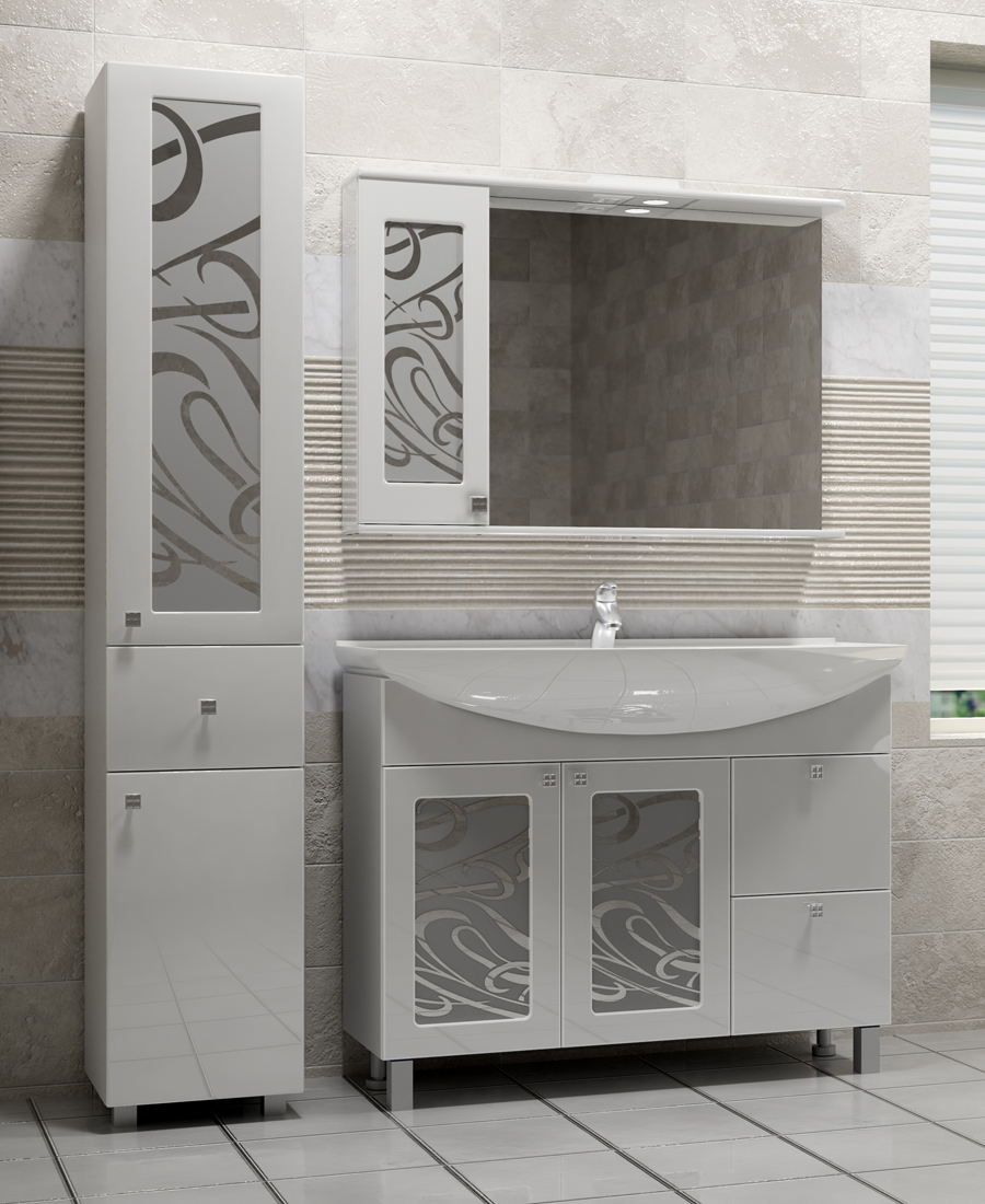 Тумба с раковиной Provans 1000 (Стиль)1060⨉490⨉840 мм белый Santreyd sun-id-664550 - Вид №3