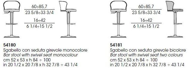 Giorgetti Высокий табурет с регулируемой высотой sun-id-1445318 - Вид №4