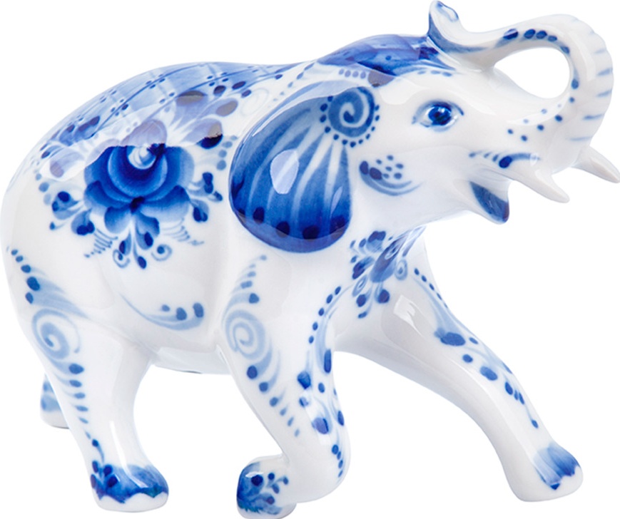 10618081 Гжельский фарфоровый завод Скульптура "Слон №3" 1с 