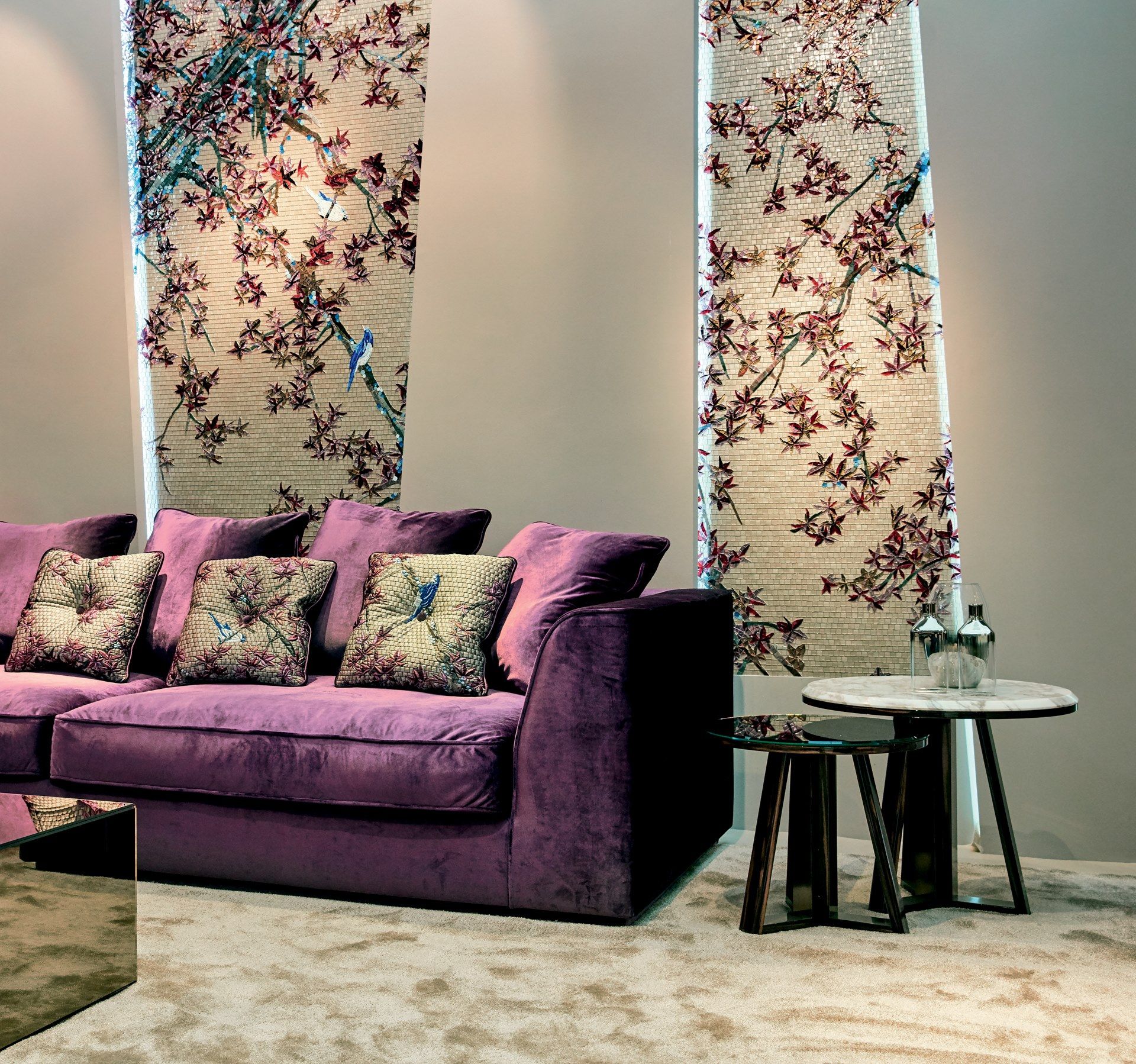 Круглый деревянный и стеклянный журнальный столик Sicis RAY ARCH-00102130 - Вид №1