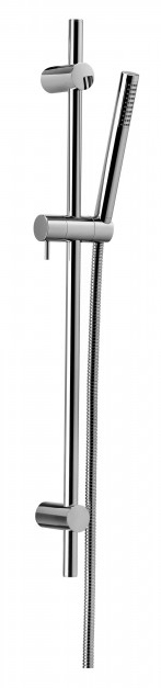 870 / EPR Круглая минималистичная скользящая рейка с однофункциональным ручным душем из АБС, настенными и скользящими кронштейнами из АБС и гибким шлангом 1500 мм, конический 1/2 ”FF. Bongio Wellness 870/EPR