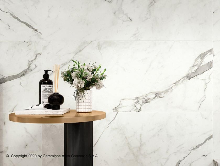 Atlas Concorde Белая плитка для стен с эффектом мрамора Marvel shine sun-id-1375735 - Вид №79