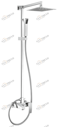 Душевая колонна со смесителем для ванны, верхним и ручным душем CEZARES QUATTRO-C-CVD-01-S
