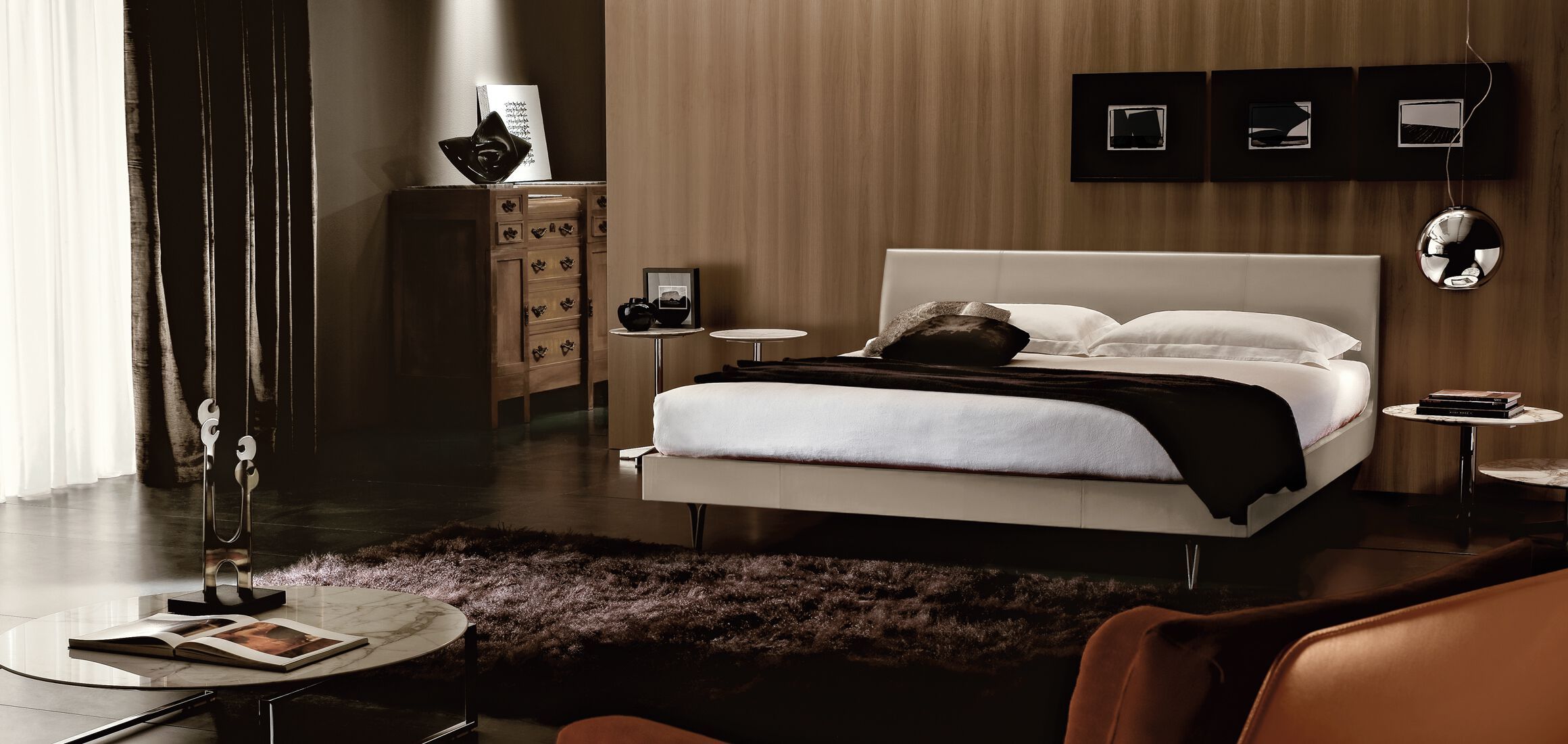 Кожаная двуспальная кровать i 4 Mariani ARCH-00010775 - Вид №1