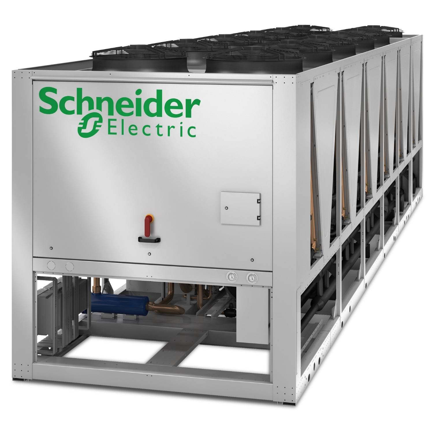 BCEF Холодильная машина воздушного охлаждения с функцией фрикулинга, центробежные безмасляные компрессоры Turbocor, холодопроизводительность от 300 кВт Schneider Electric 