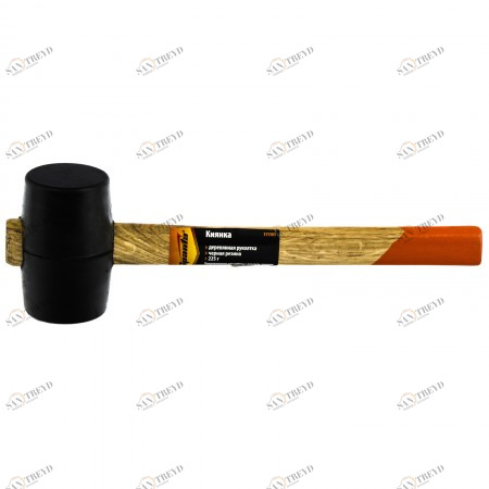 Киянка резиновая 225г черная резина, деревянная рукоятка SPARTA Sparta (Спарта) 12483