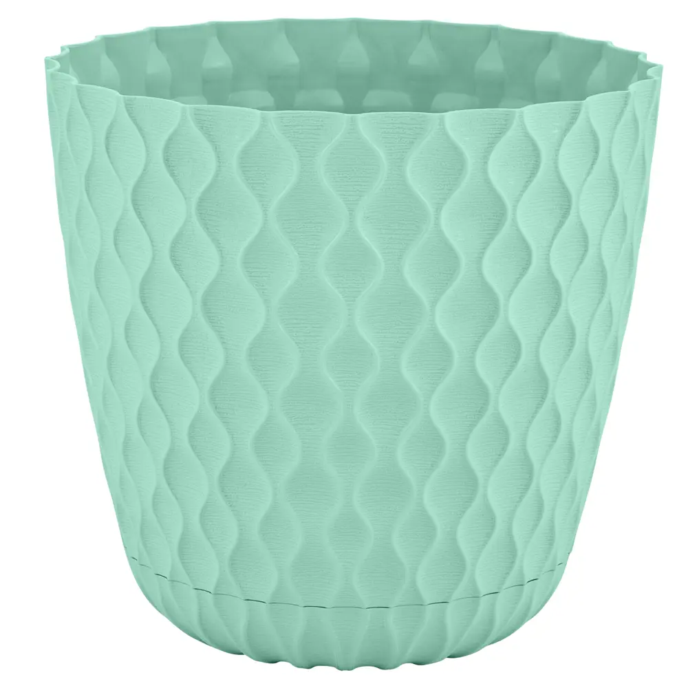 Горшок цветочный INGREEN Spring ø20.5 см 4.7 л пластиковый зеленый 89411080 STLM-1566910