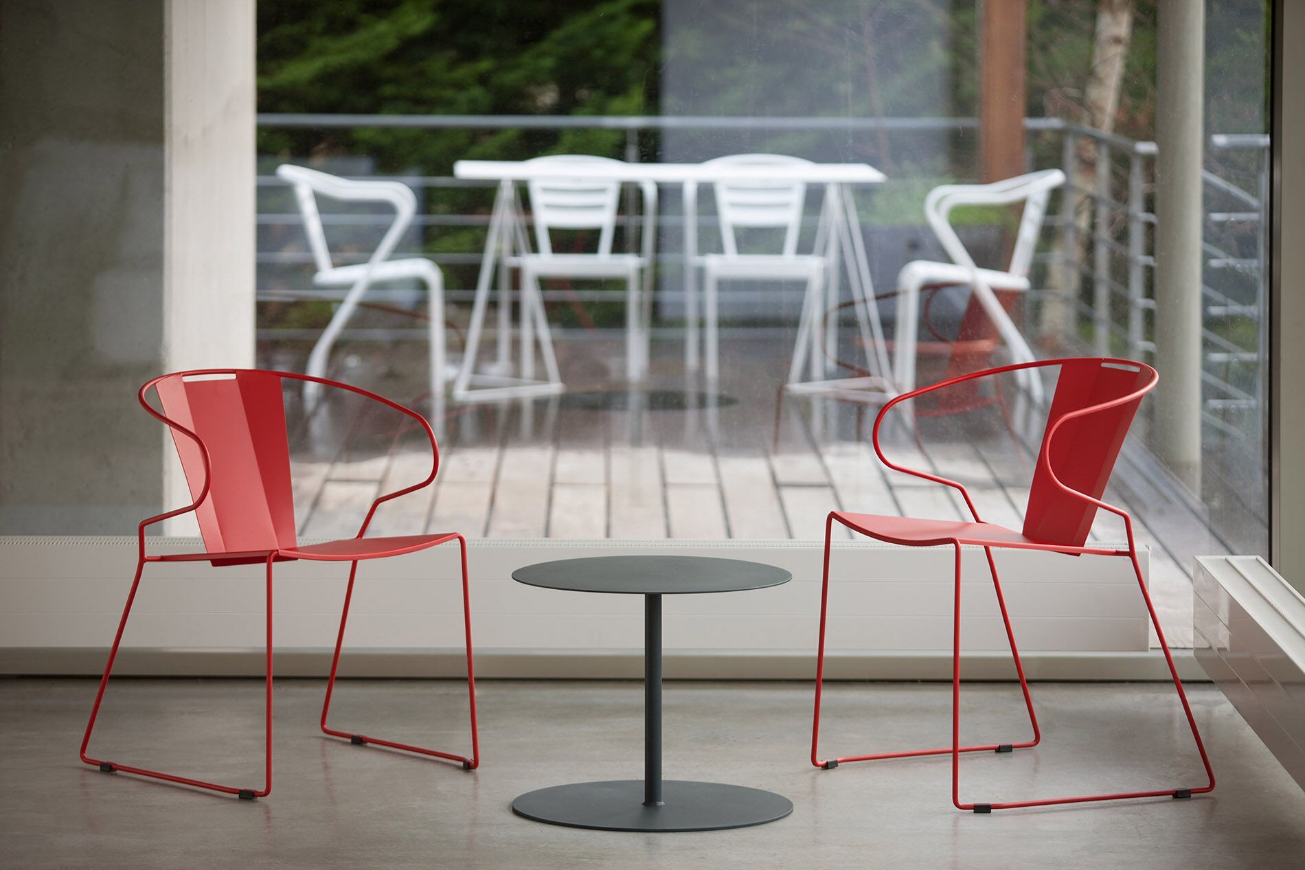 Стальной круглый садовый стол iSimar Eivissa ARCH-00086711 - Вид №2