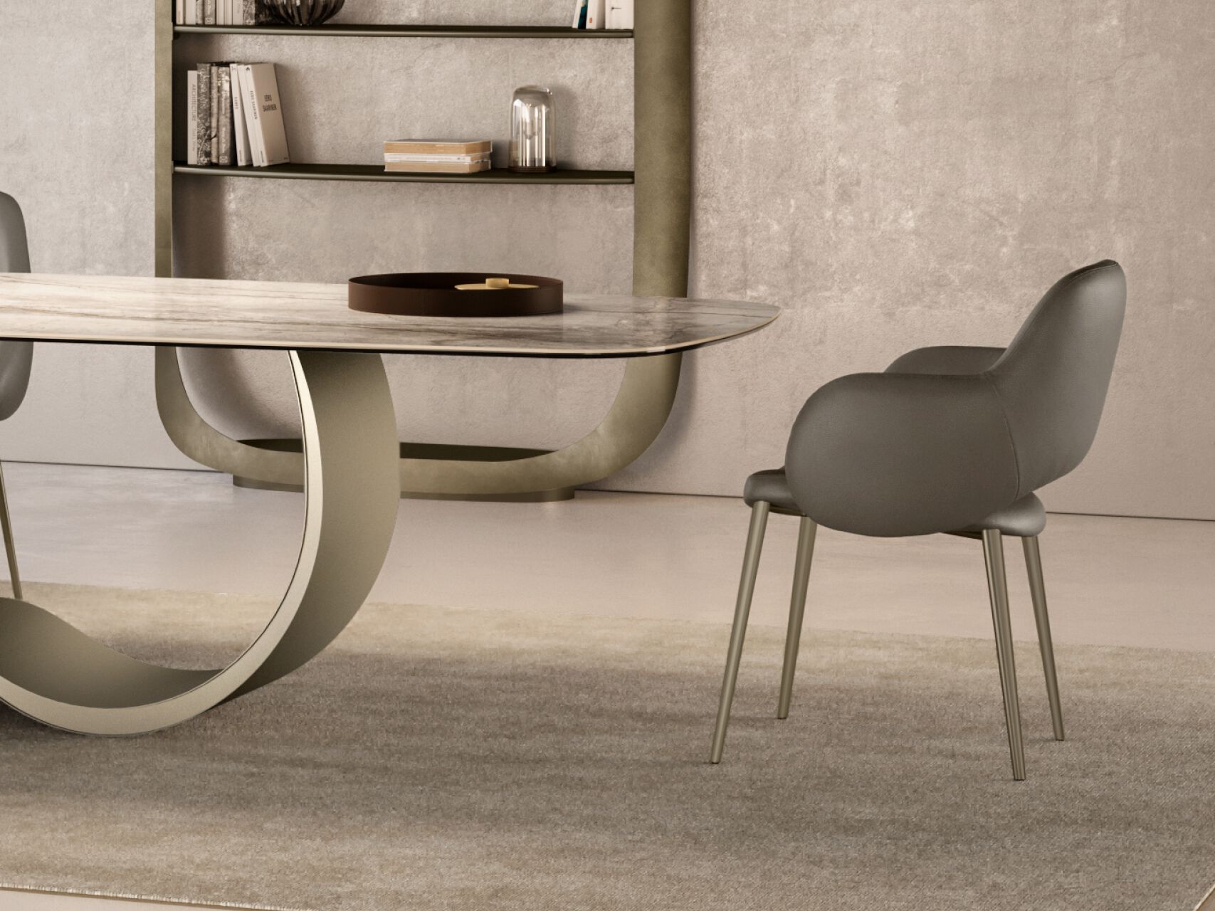 Мягкий стул с подлокотниками EFORMA силуэт ARCH-00080246 - Вид №2