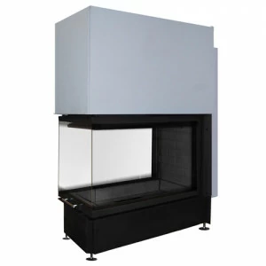 Каминная топка Экокамин Дельта 900B принт с черным шамотом