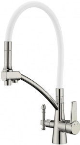 Смеситель ZorG Sanitary ZR 338-8 YF SATIN для кухонной мойки, сталь