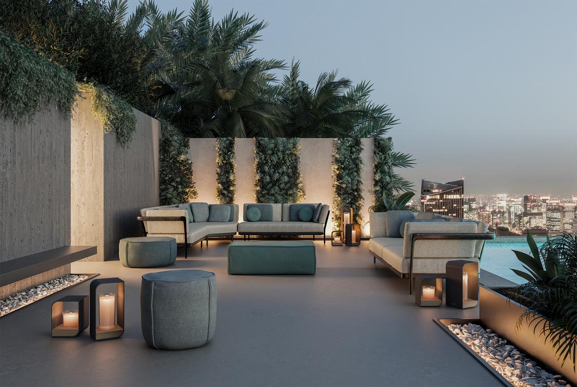 MNST1200 Правое угловое двойное сиденье лава teak nero Manutti Flex - Вид №13