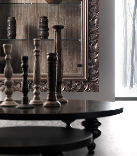 CorteZari Низкий круглый журнальный столик для гостиной Zoe gold 209-rt1/215-rt2 - Вид №2