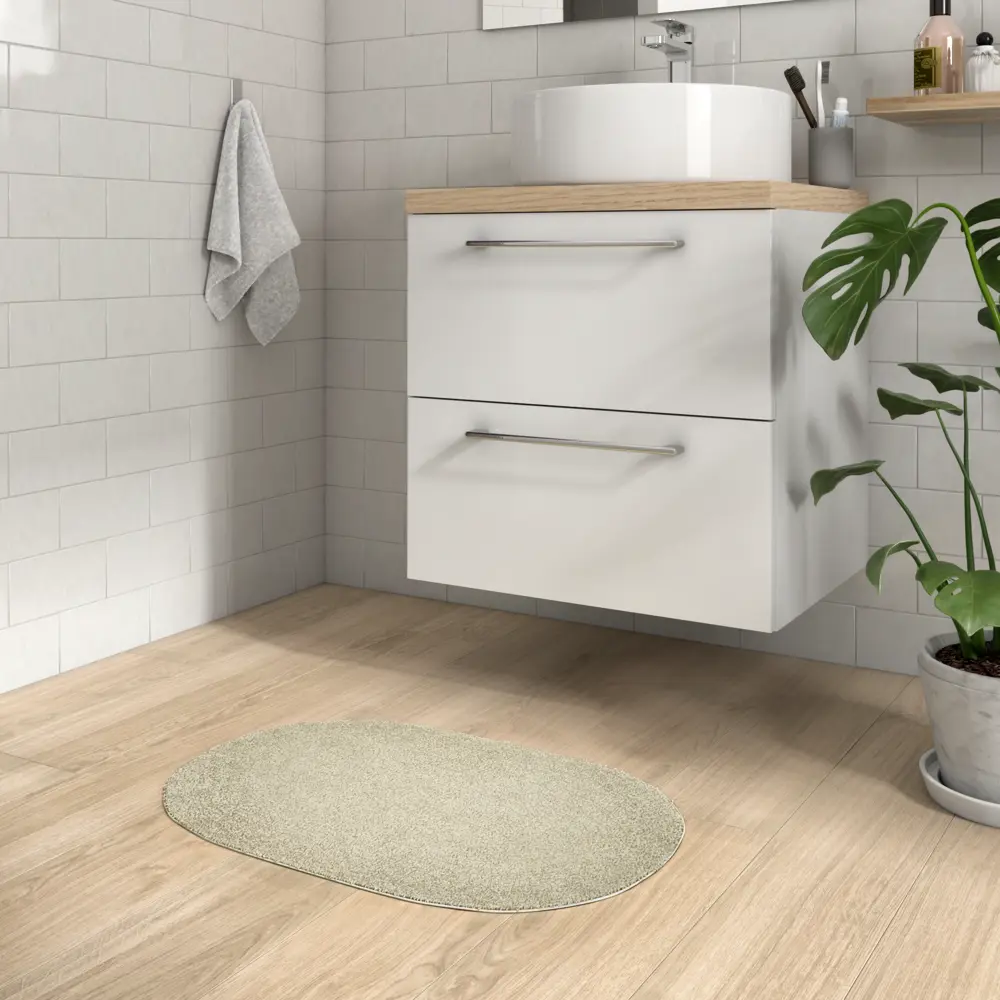 Коврик для ванной Funky 60x40 см цвет кремовый Santreyd STLM-2205496 - Вид №4