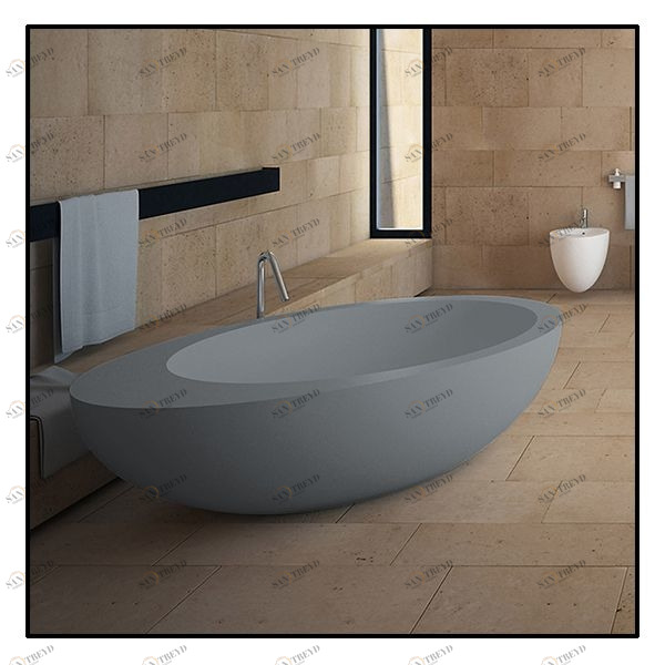 Ванна Cielo Le Giare LGBAT-BR отдельностоящая овальная серая Ceramica Cielo LGBATBR