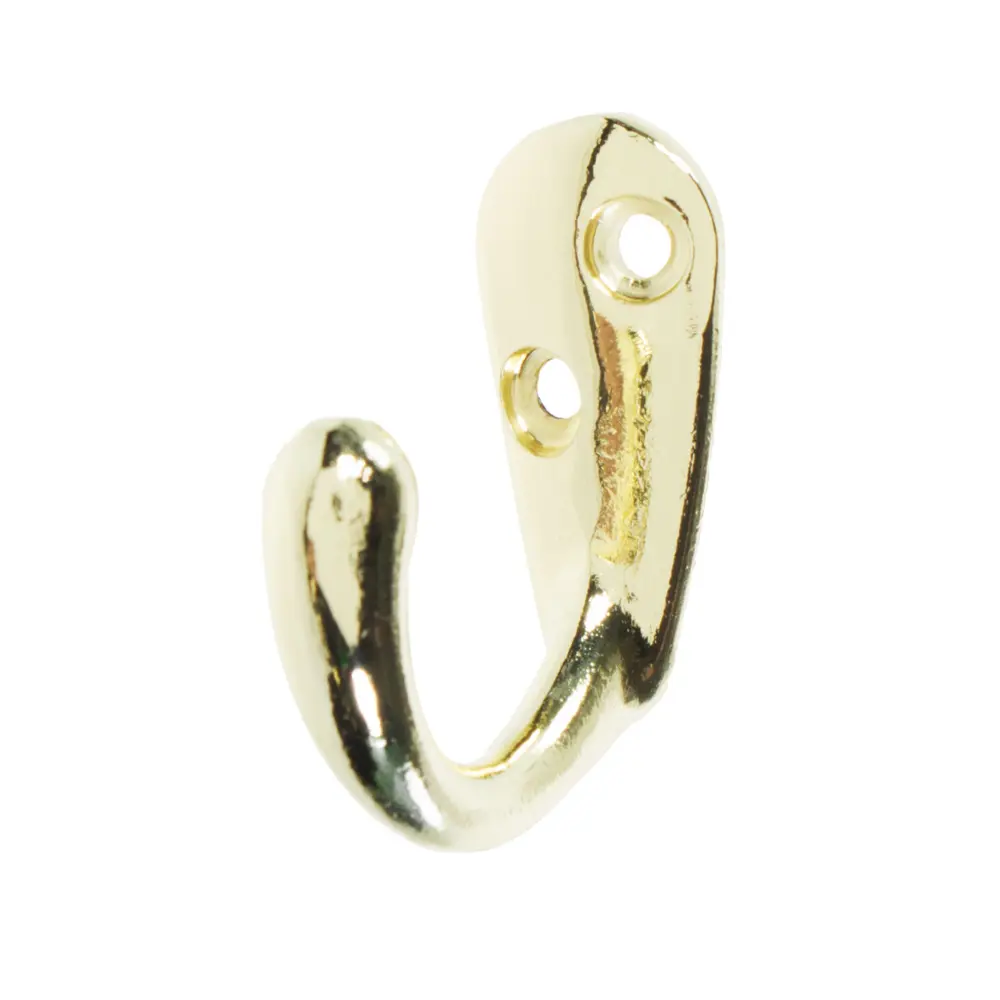 Крючок одинарный, металл, цвет латунь LAMPLANDIA STLM-2005517