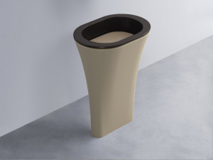 AMLA65-LV+AMPILO-AN+AMCOLO-AV Раковина Amedeo Ovale отдельностоящая cielo Enjoy + Amedeo