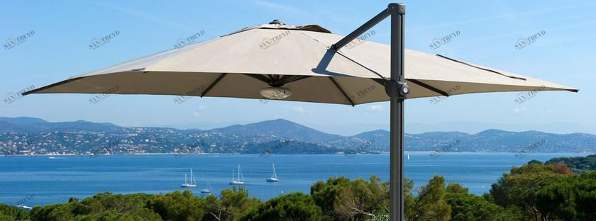 Les jardins Регулируемый квадратный тканевый зонт с боковой стойкой Parasol sun-id-1353048