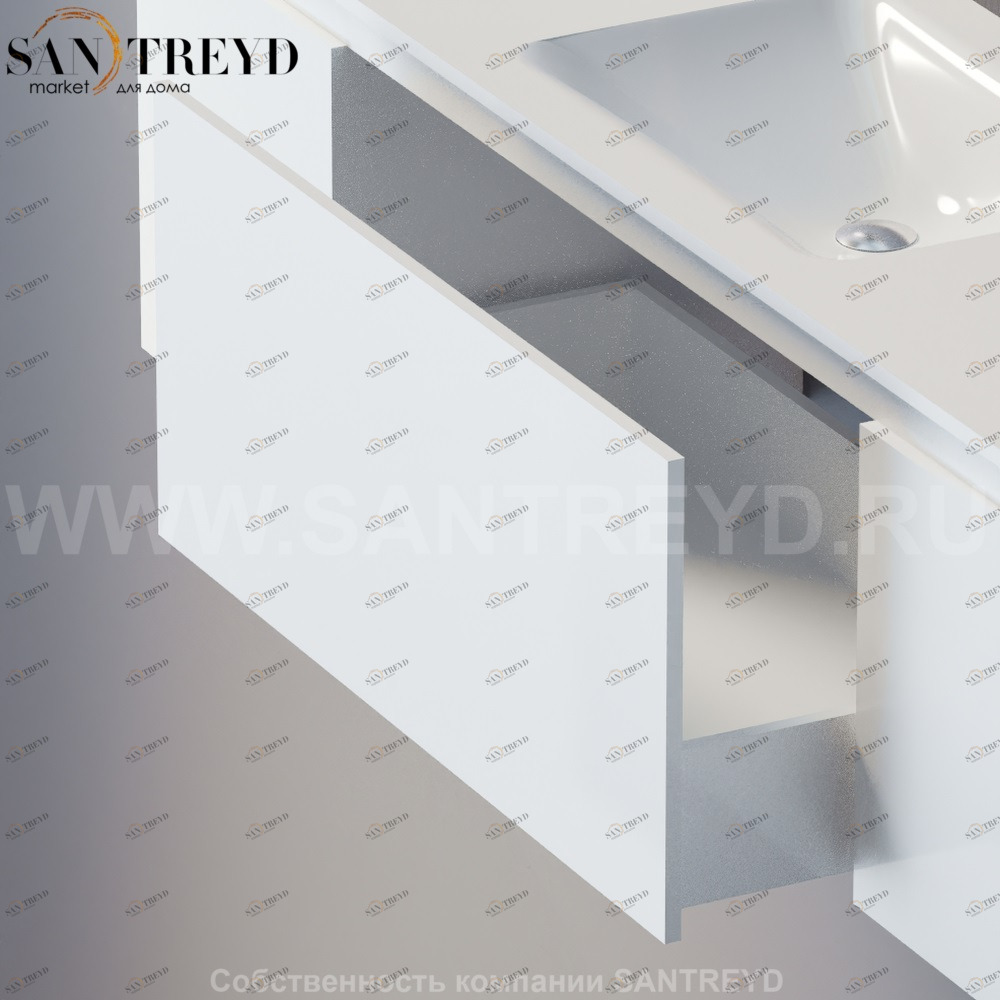 EVOLUZIONE Выдвижной ящик с белой фронтовой панелью. Цена в данной композиции указана за 2 позиции. AEVOM17010E Agape