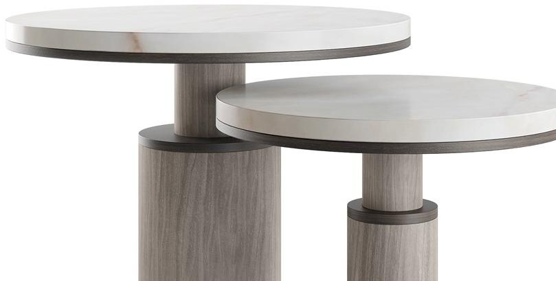 FRATO Круглый журнальный столик из дерева и камня sun-id-1430933 - Вид №2