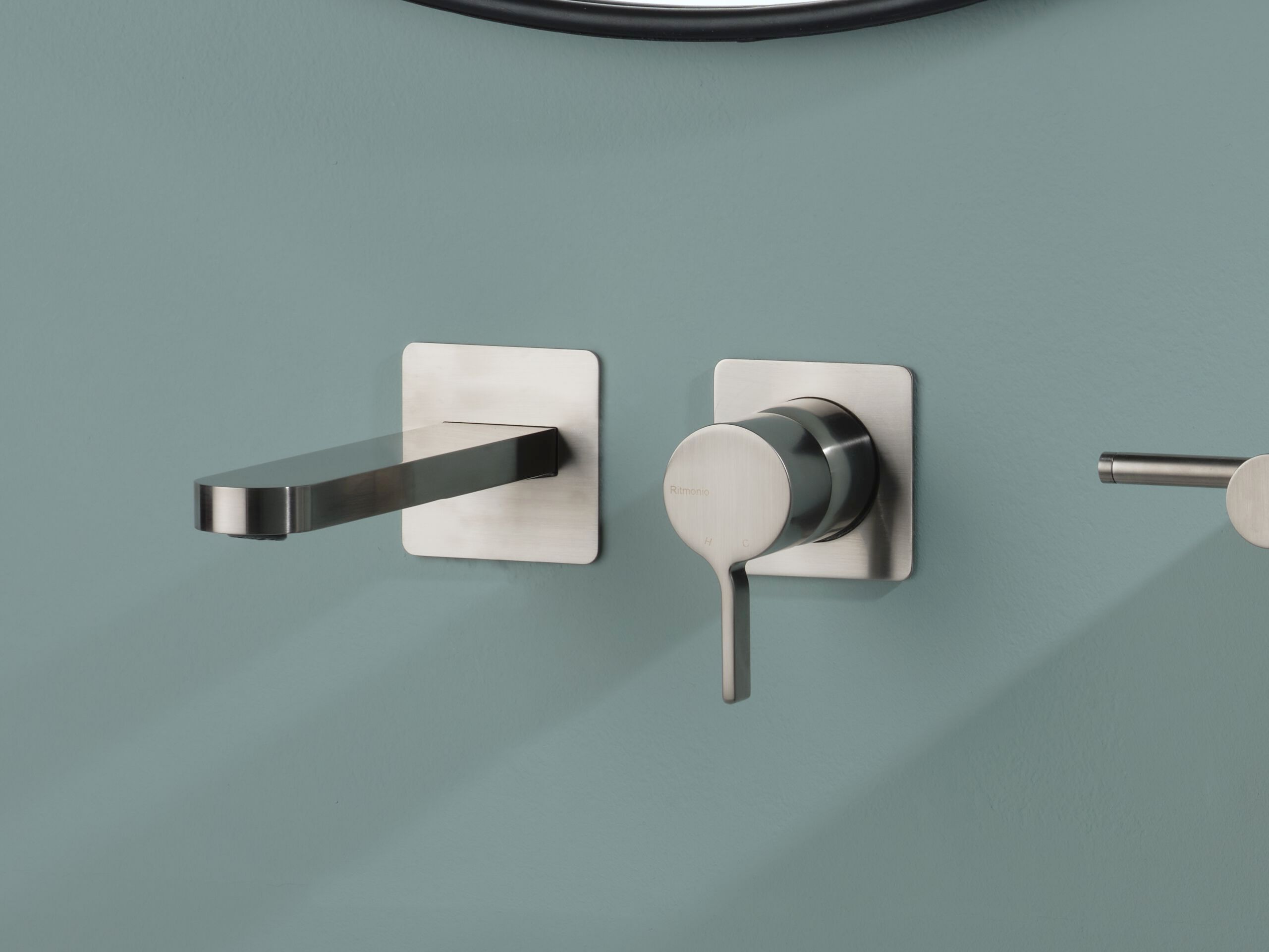 Хромированная латунь однорычажный настенный смеситель для раковины Ritmonio Tie ARCH-00026802 - Вид №1