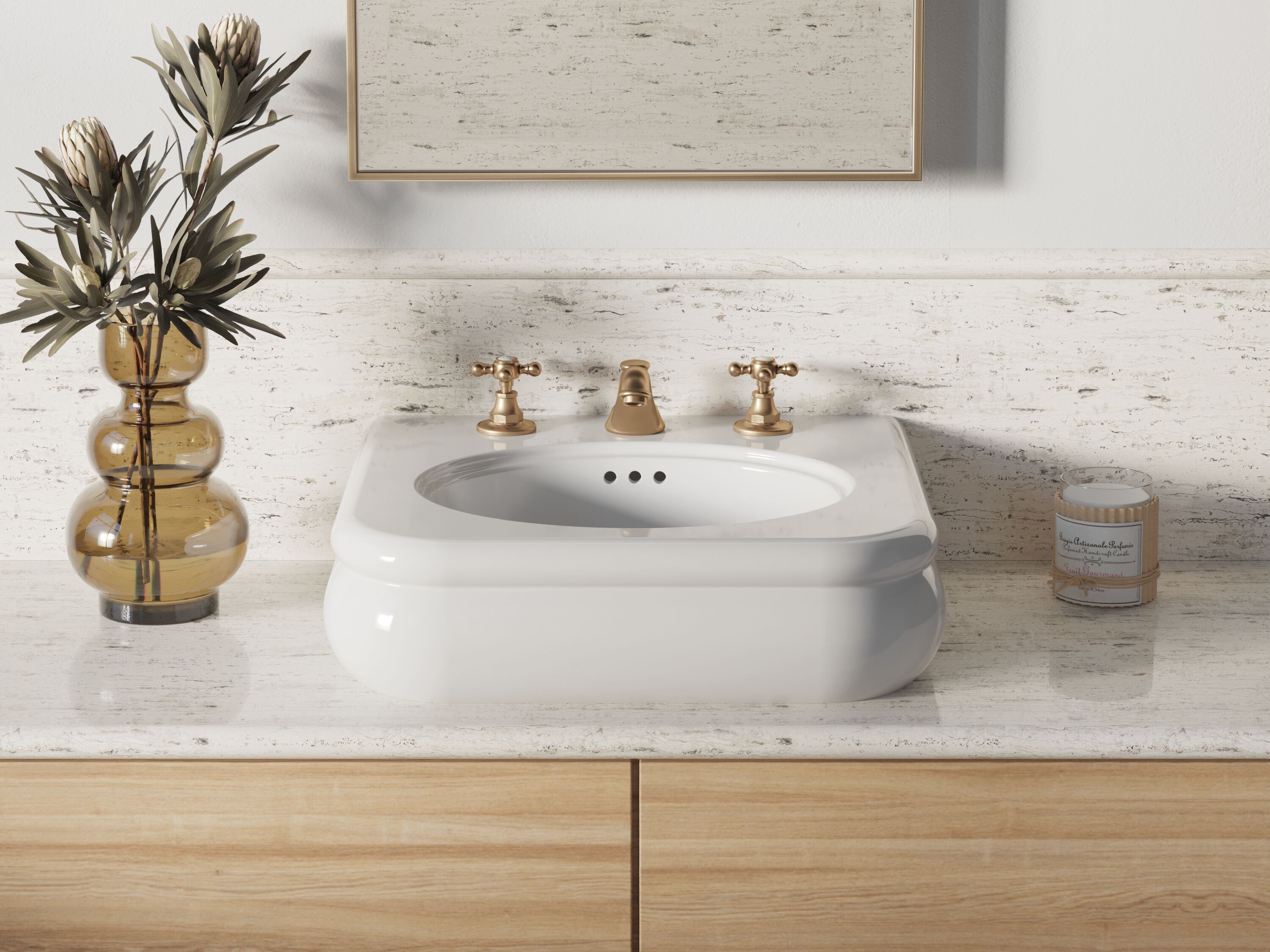 Керамическая подвесная раковина BLEU PROVENCE Romantica ARCH-00147275