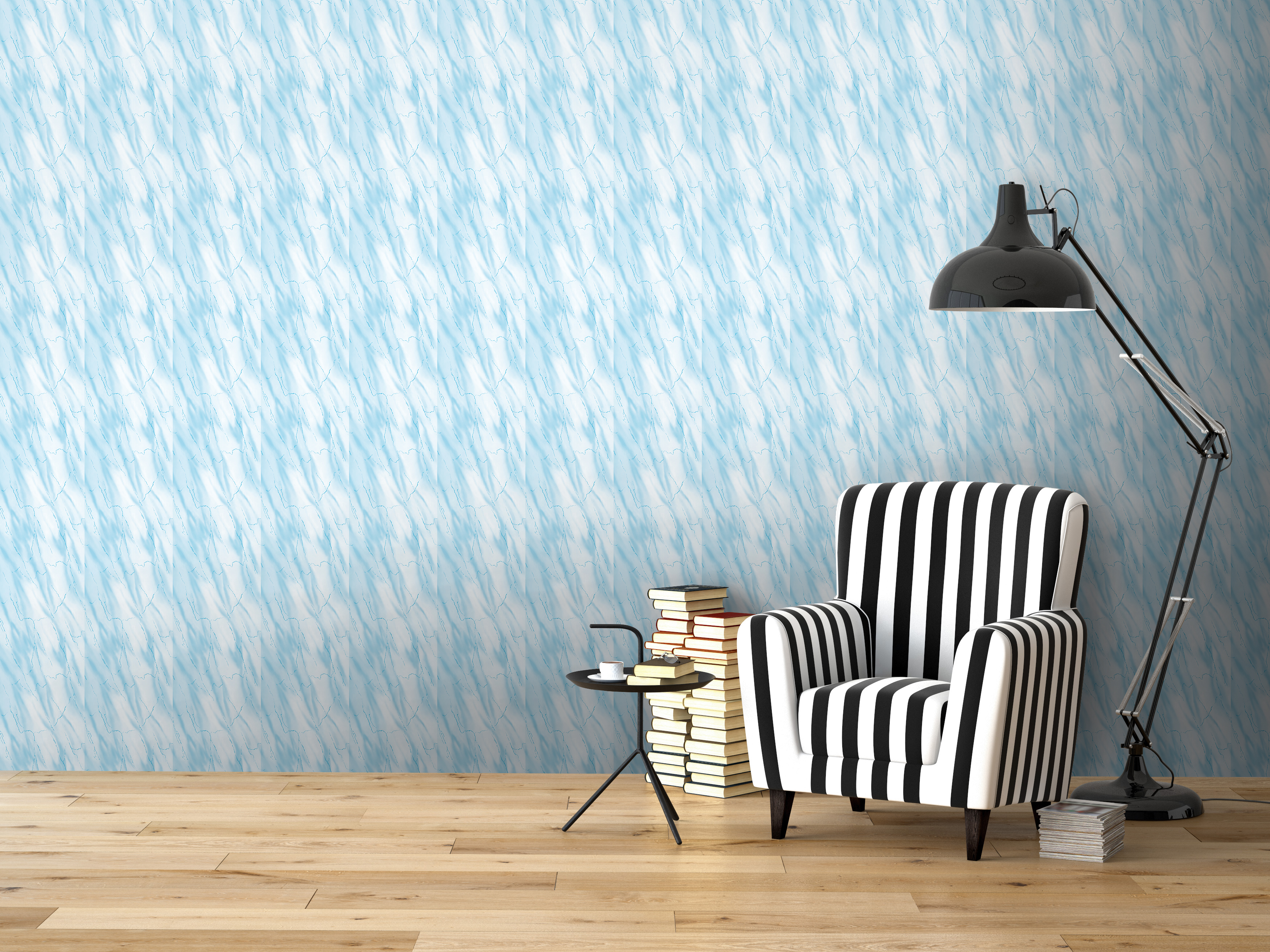 Santreyd Панель ПВХ «Мрамор голубой» для стен с бесшовным соединением 18720663 STLM-0012187 - Вид №4