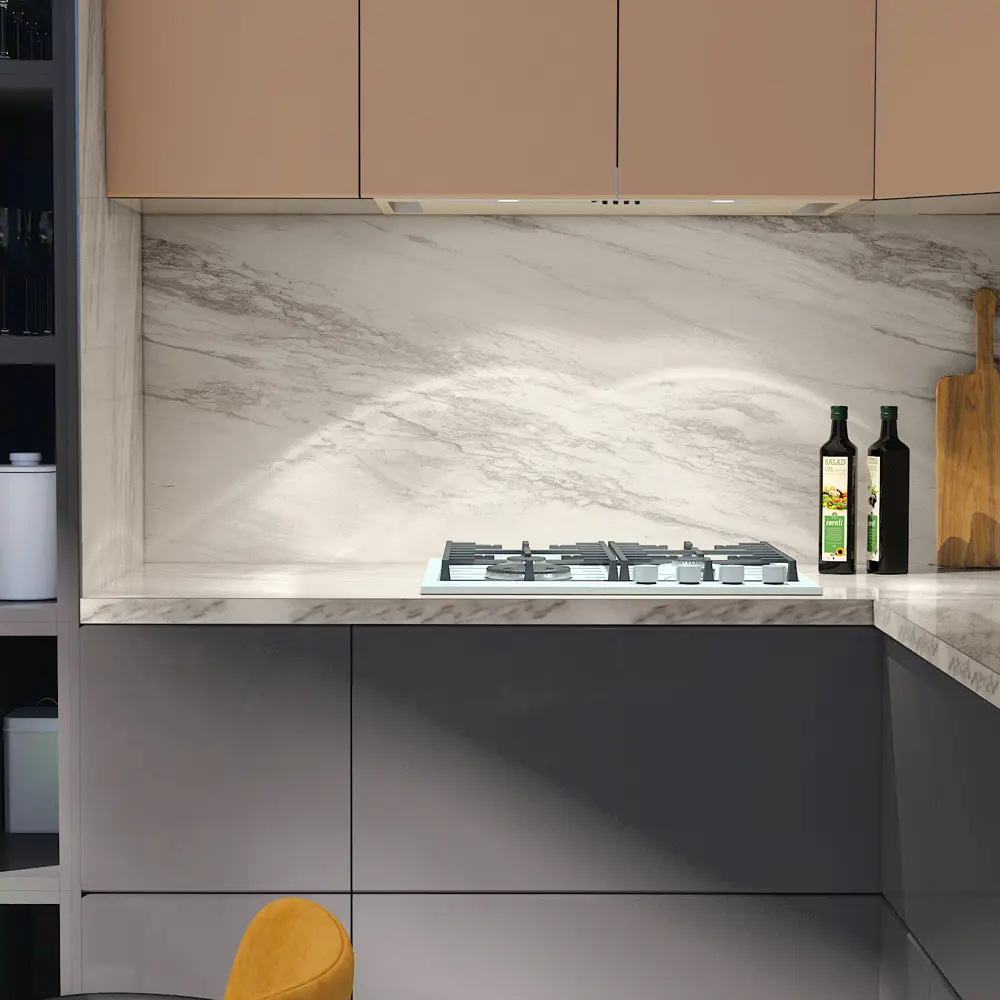 Стеновая панель для кухни KONSENSA Браун Стоун 300x60x0.7 см МДФ цвет бежевый STLM-2173916 - Вид №3