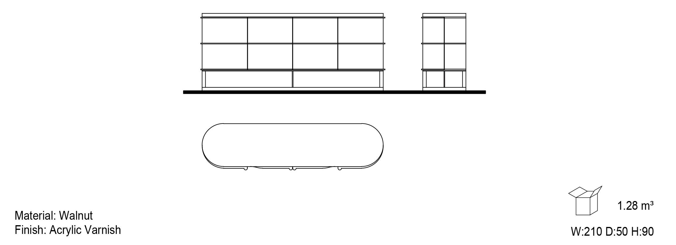 Шкаф из шпона с распашными дверями Mobi воздух ARCH-00003461 - Вид №2