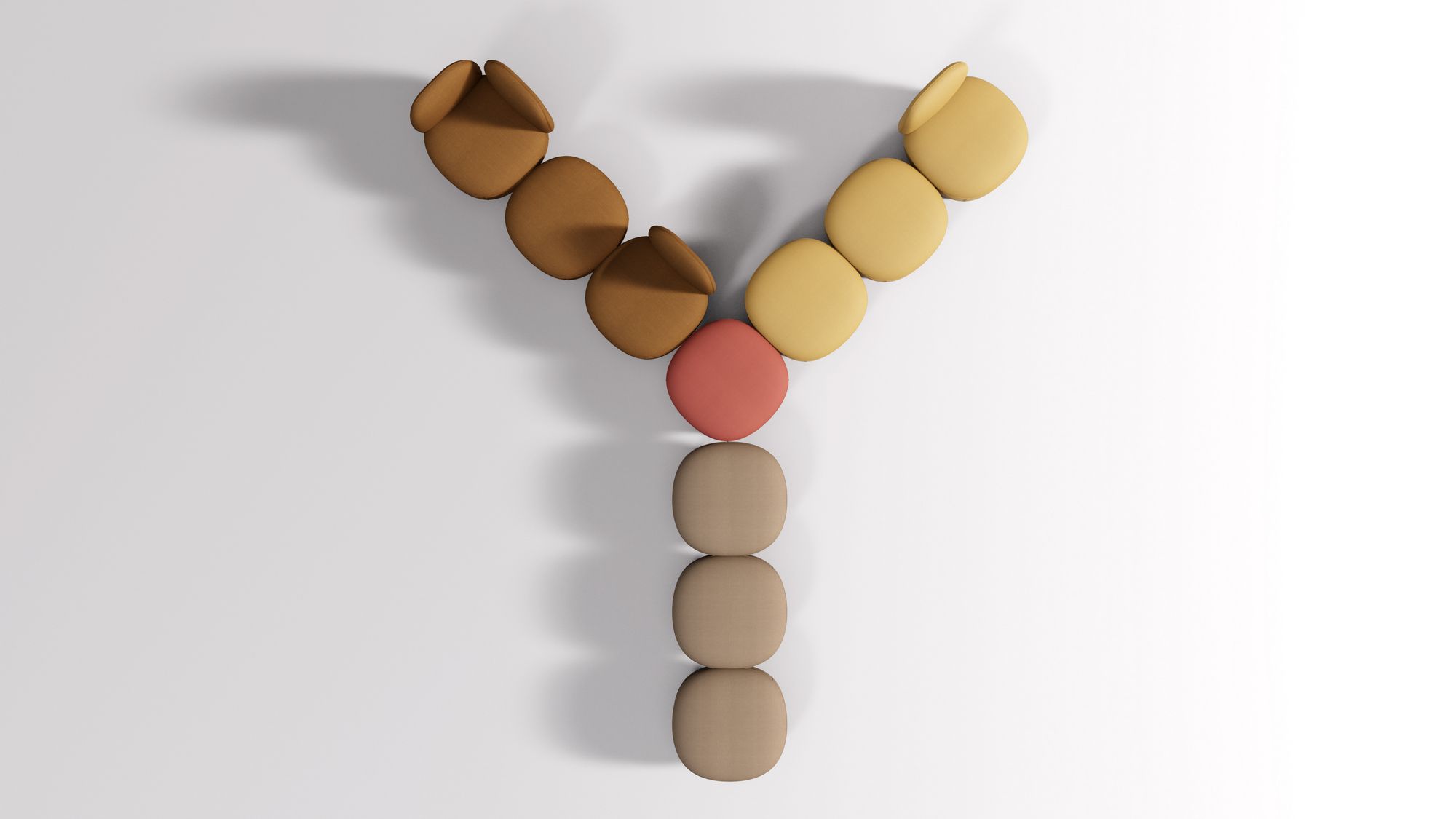 Тканевое секционное кресло с подлокотниками GABER To-Go ARCH-00038323 - Вид №2