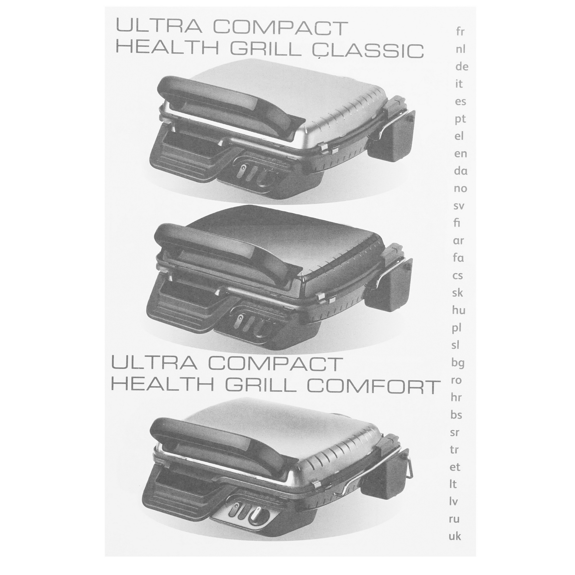 5472627 Гриль Tefal GC306012 Health Grill Comfort серебристый STDN-0046233 - Вид №6