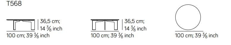 Мраморный круглый журнальный столик Amura Range ARCH-00055550 - Вид №4