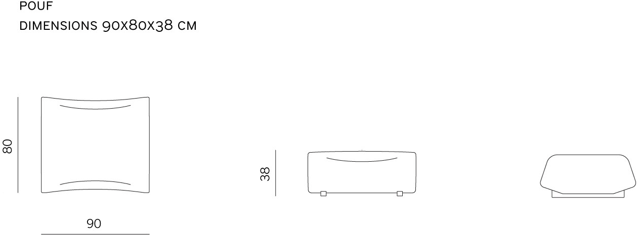 prostoria Подставка для ног из ткани Absent sun-id-1481041 - Вид №7