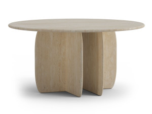 Круглый травертиновый стол