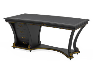 Деревянный прямоугольный стол с ящиками