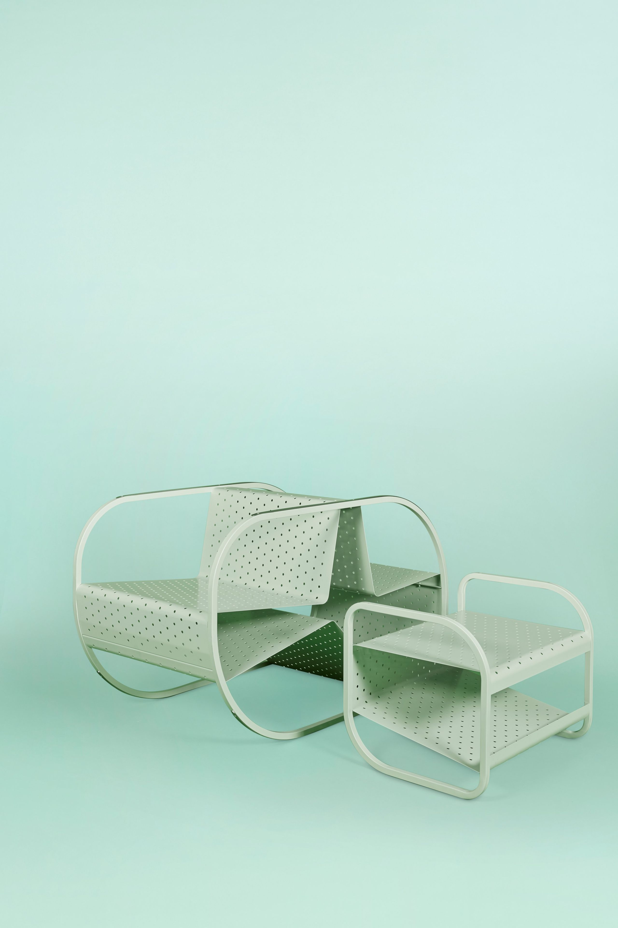 Металлическая подставка для ног / журнальный столик Giacopini Flip ARCH-00101620 - Вид №9