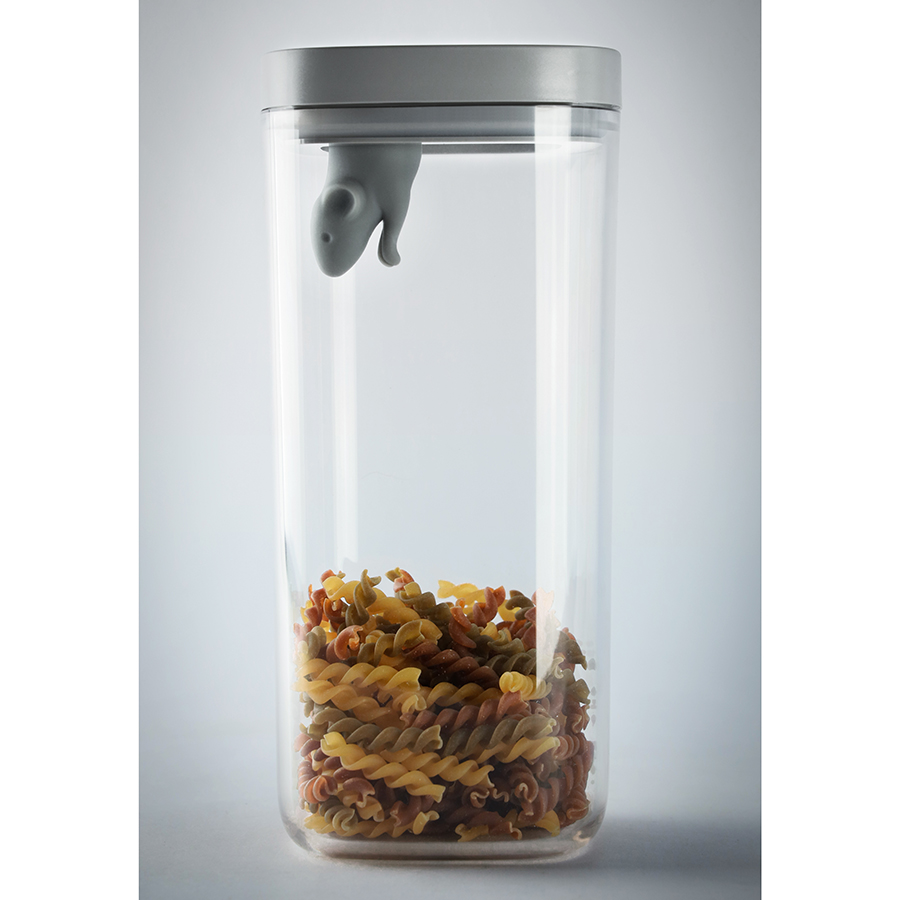 QL10346-CL-GY Контейнер для пищевых продуктов lucky mouse 1,2 л Qualy  - Вид №9