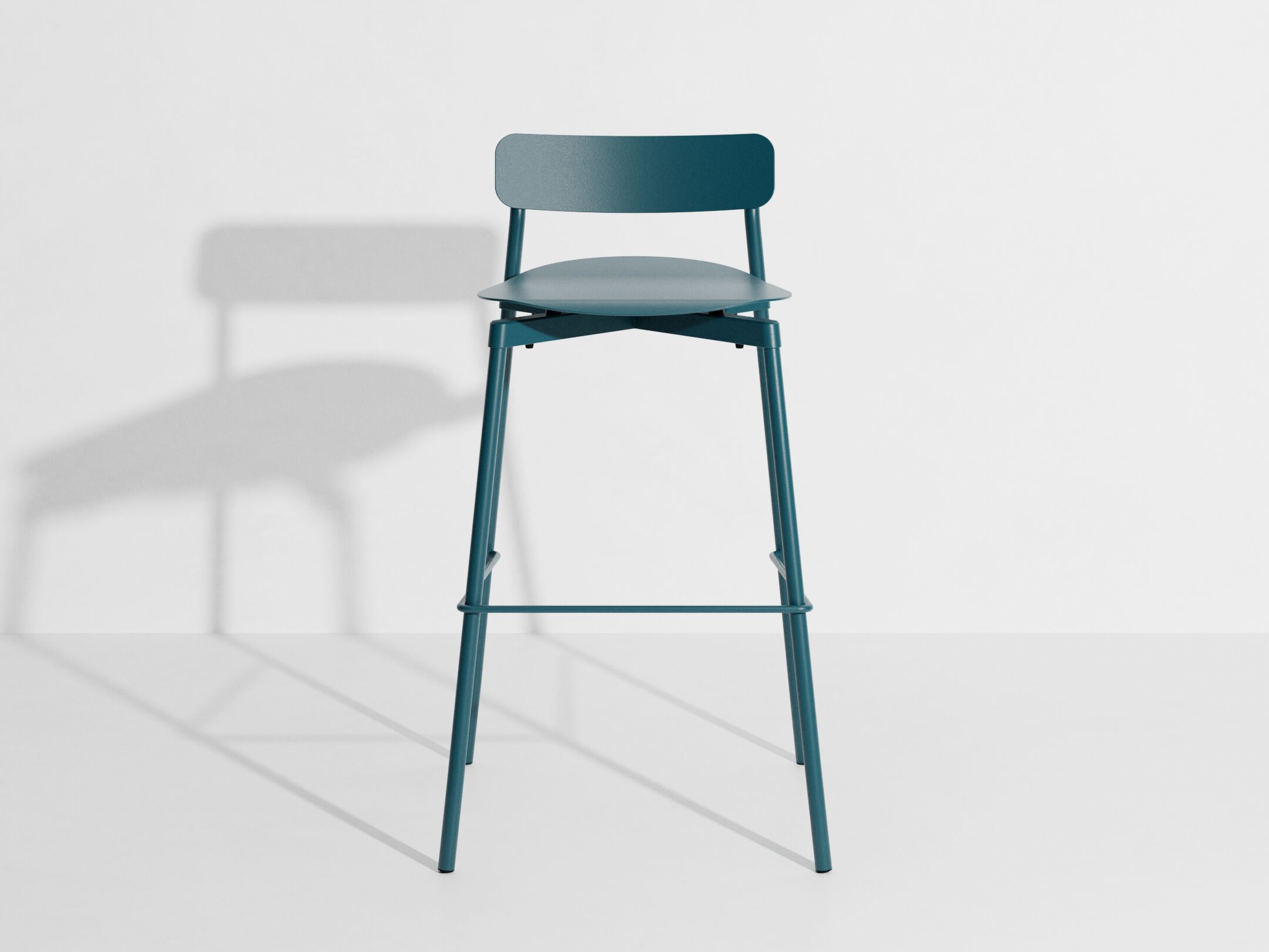 Высокий штабелируемый алюминиевый стул с порошковым покрытием с подставкой для ног Petite Friture Fromme ARCH-00091817 - Вид №41