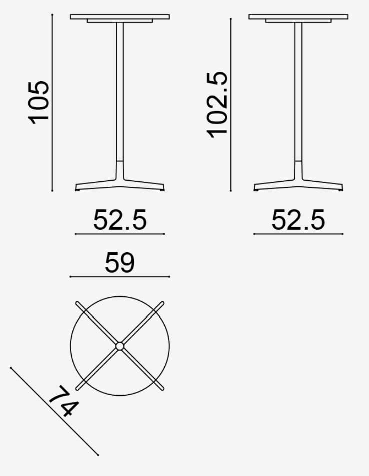 Стол со спицами Arper Wim ARCH-00041896 - Вид №17